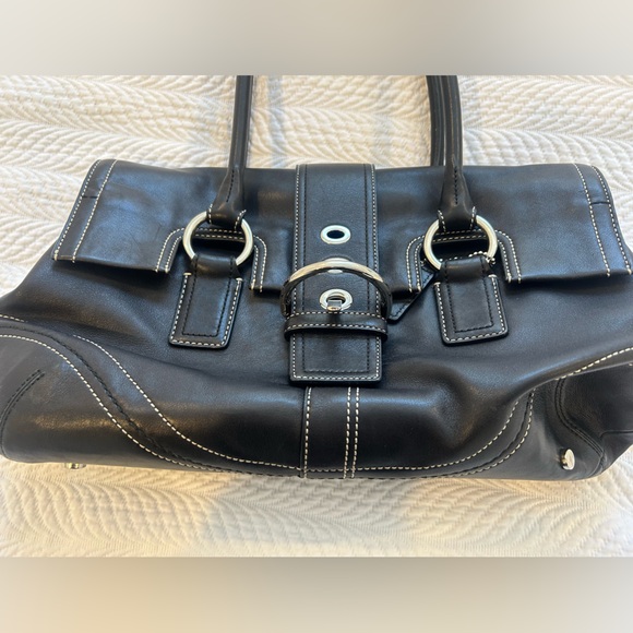 Coach satchel handbag, black. - Picture 2 of 14
